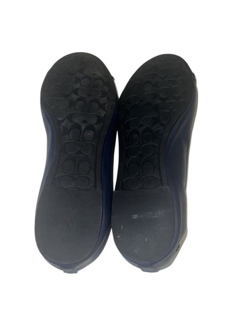 Coach Brandi Navy and Black Leather Slip On Ballet Flats Size 8.5 - Picture 5 of 10